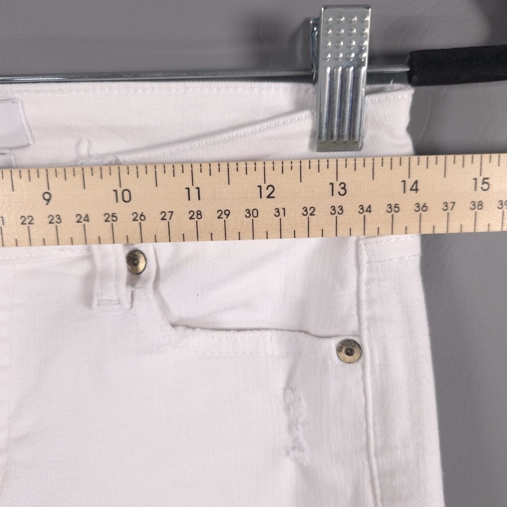Pistola Revolve Jeans White Midrise Semi Distressed Skinny P6822ftn-Wak Size 27 View 5